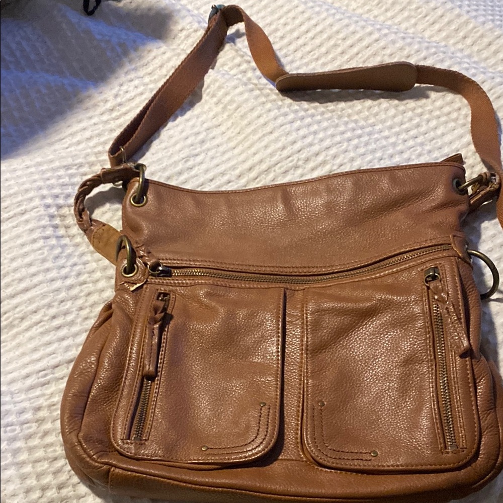The Sak Brown Crossbody Bag with Adjustable Strap